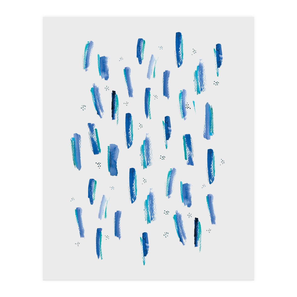 Brush Strokes Blue (Print Only)