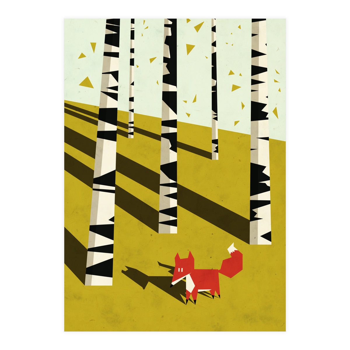 Fox In Birchland (Print Only)