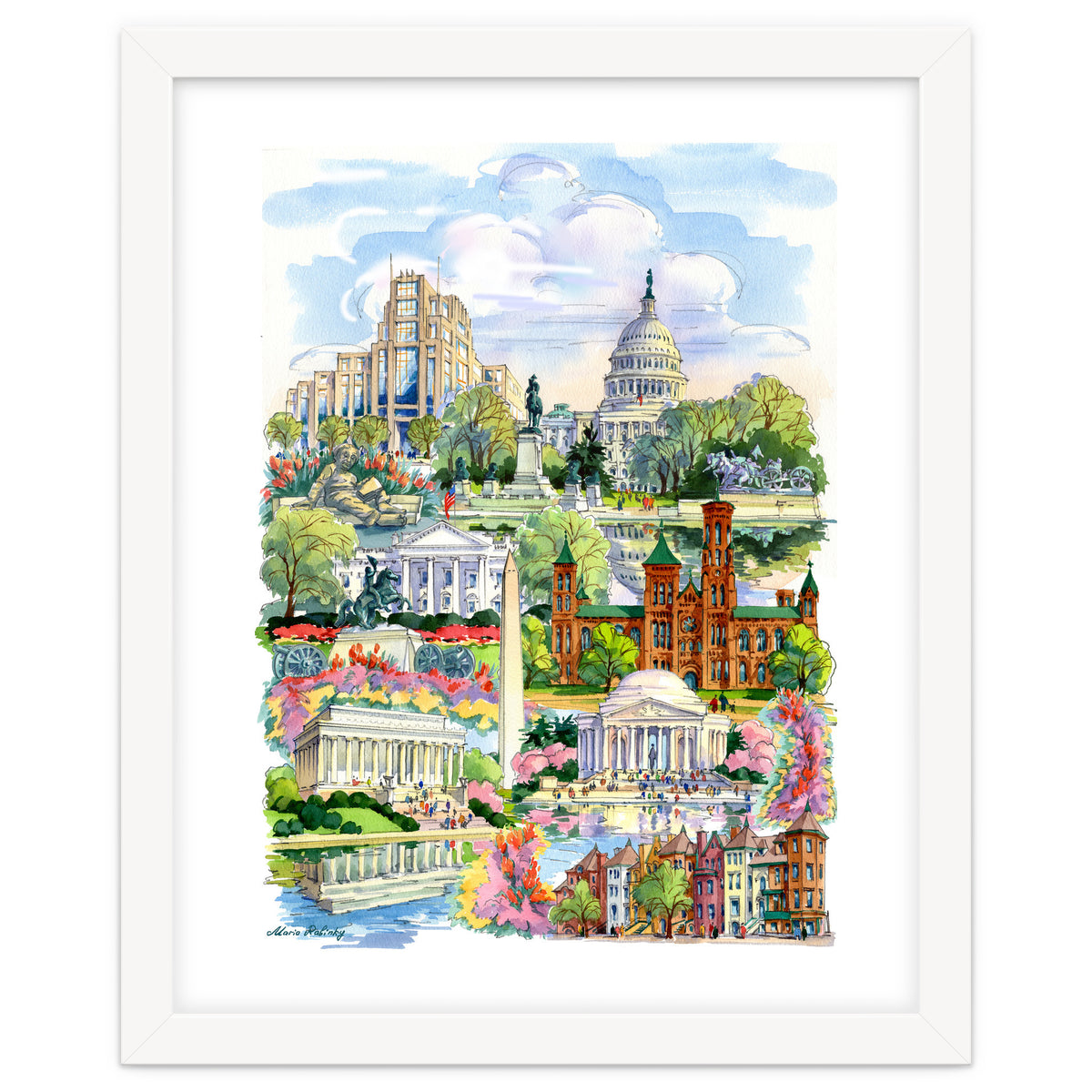 Washington District of Columbia Illustration