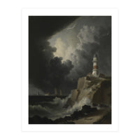 Lighthouse In A Storm (Print Only)