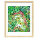 Tropical Vacay | Rainforest Jungle Botanical Lush Nature | Summer Lake People Swim | Boho Painting thumbnail