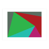 Geometric Shapes No. 19 -  green, magenta & blue (Print Only) thumbnail