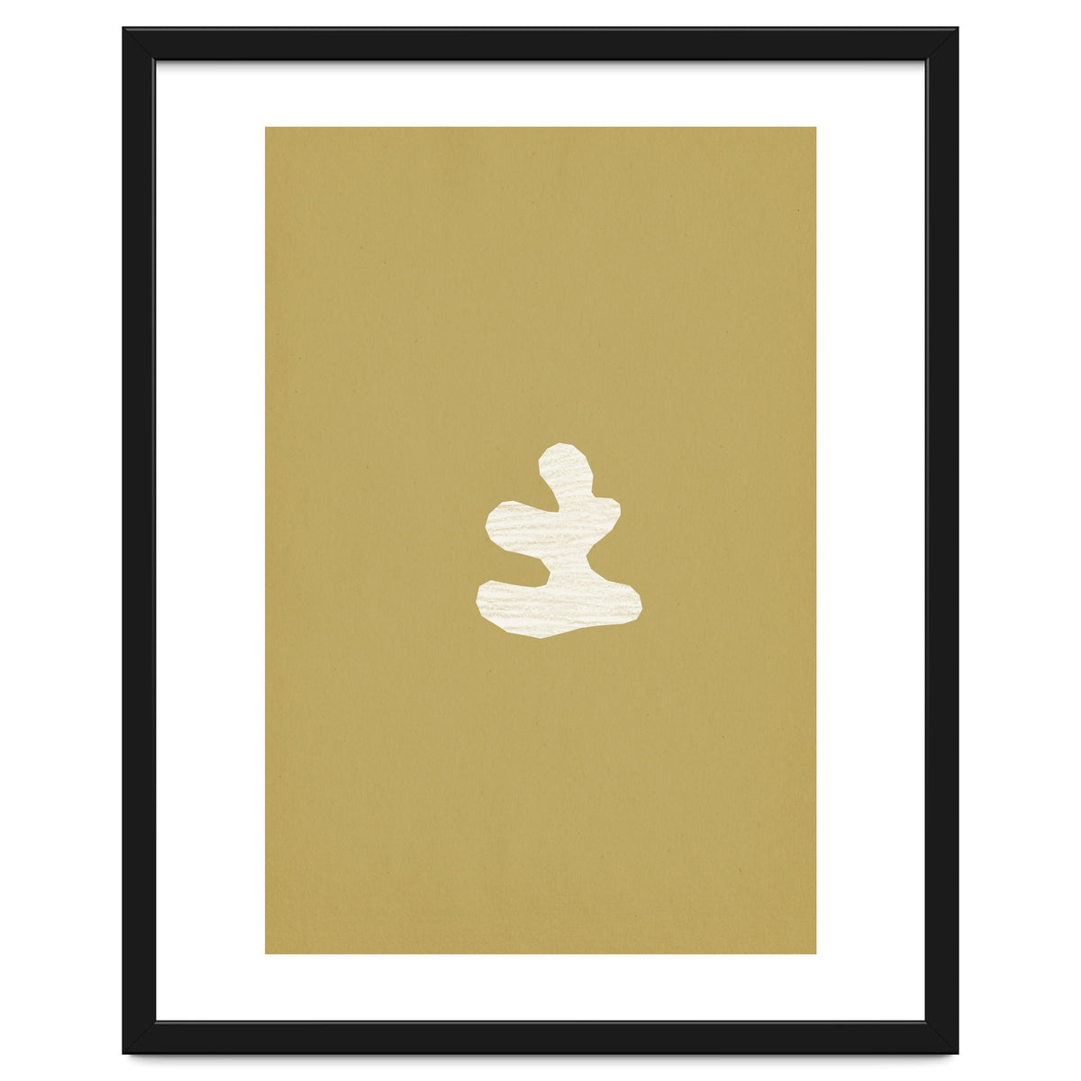 Olive green cut-out shapes