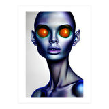 Strange Alien Woman Portrait Face AI Art (Print Only) thumbnail