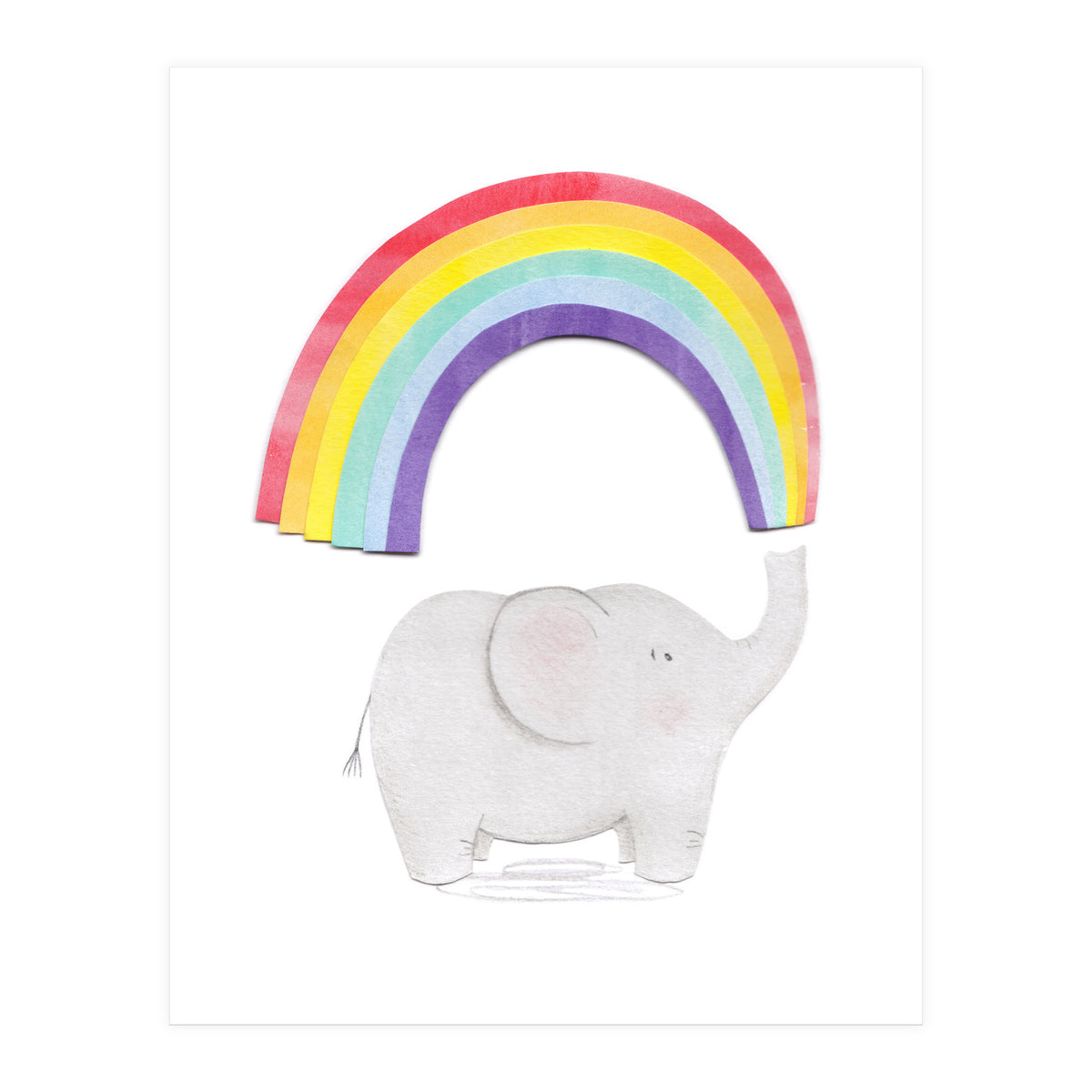 Rainbow Elephant (Print Only)