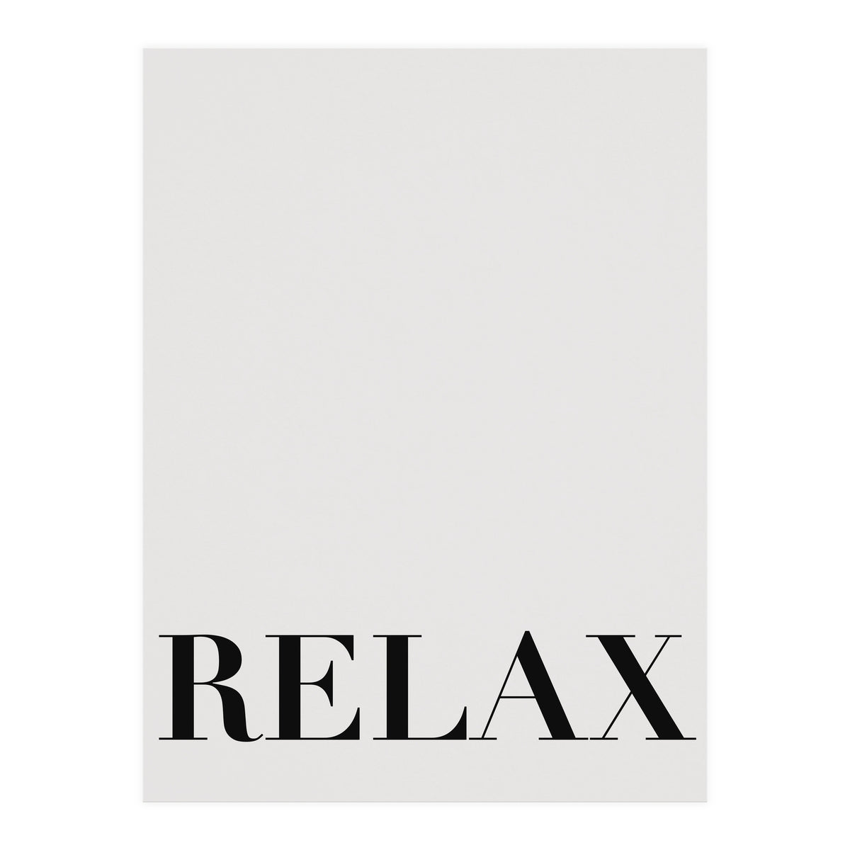 Relax White (Print Only)