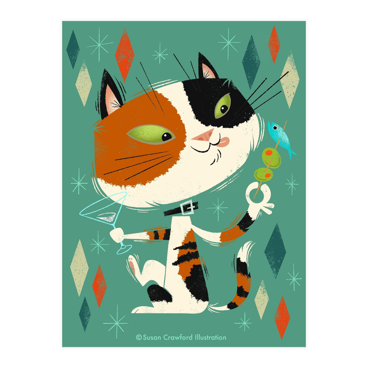 Cat A Tonic Calico (Print Only)