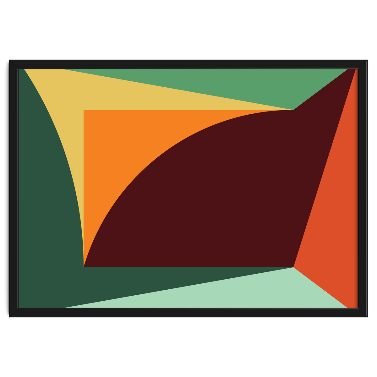 Geometric Shapes No. 18 - orange, green & purple