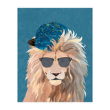 Skater Lion Portrait Blue (Print Only) thumbnail