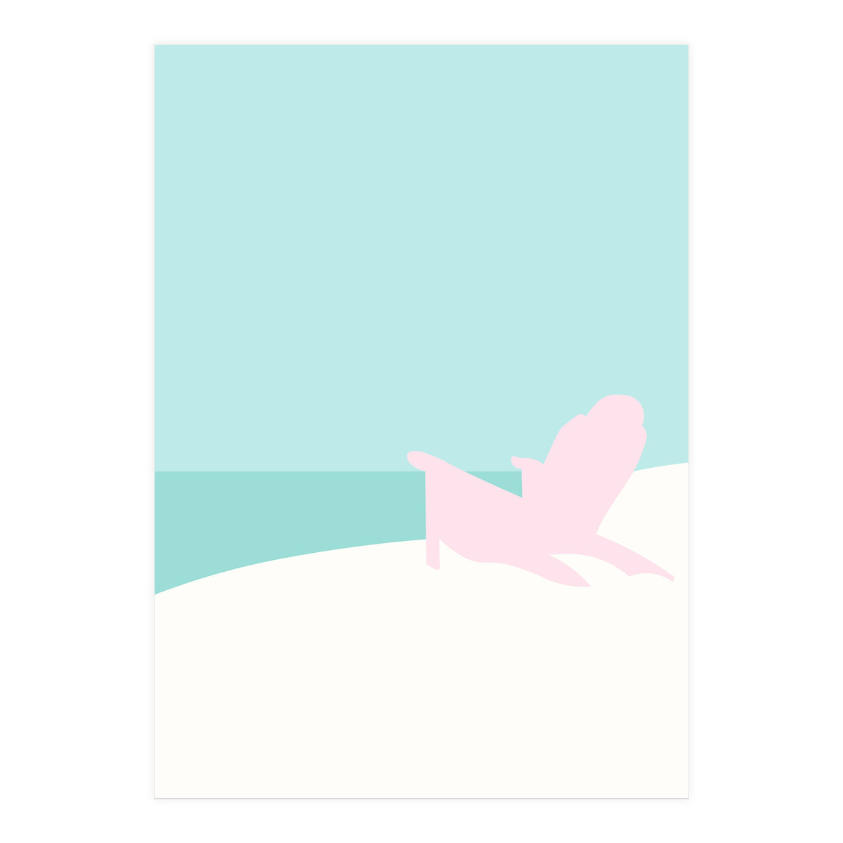 Minimal Beach Chair - Turquoise Coast (Print Only)