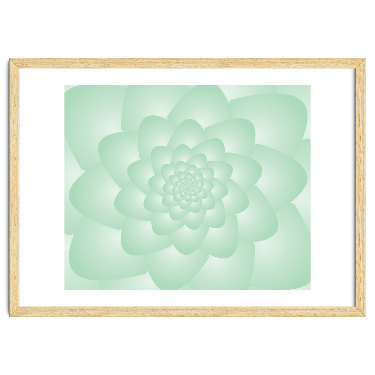 Pastel Colors Flower Pattern Set Green