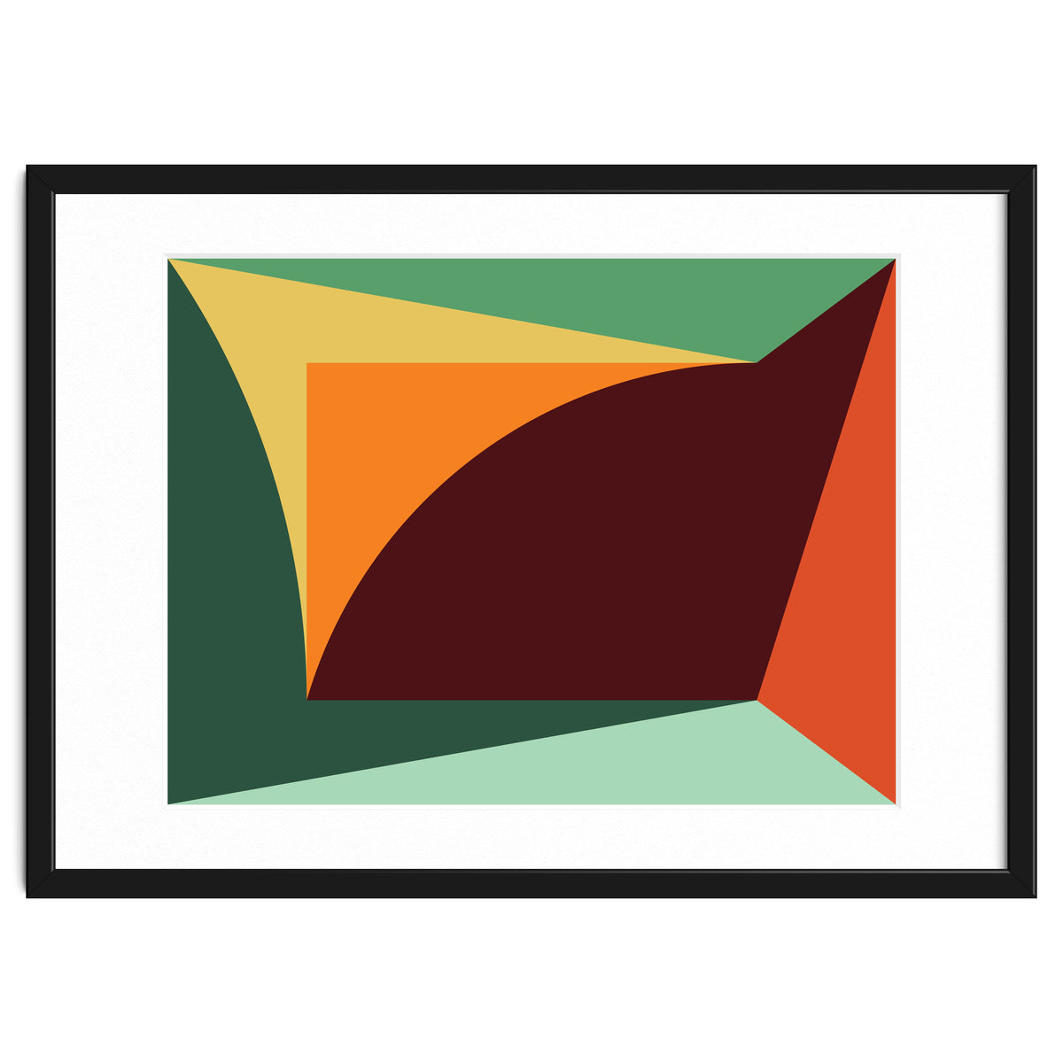 Geometric Shapes No. 18 - orange, green & purple