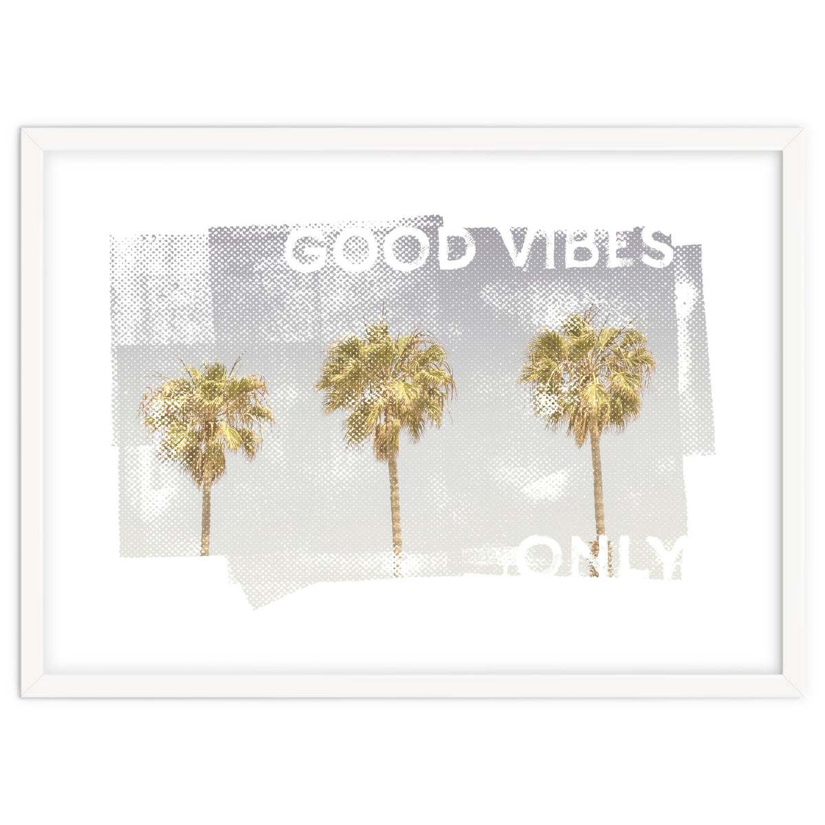 Vintage palm trees | good vibes only
