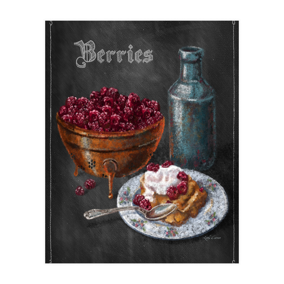 Berries Chalkboard Art (Print Only)