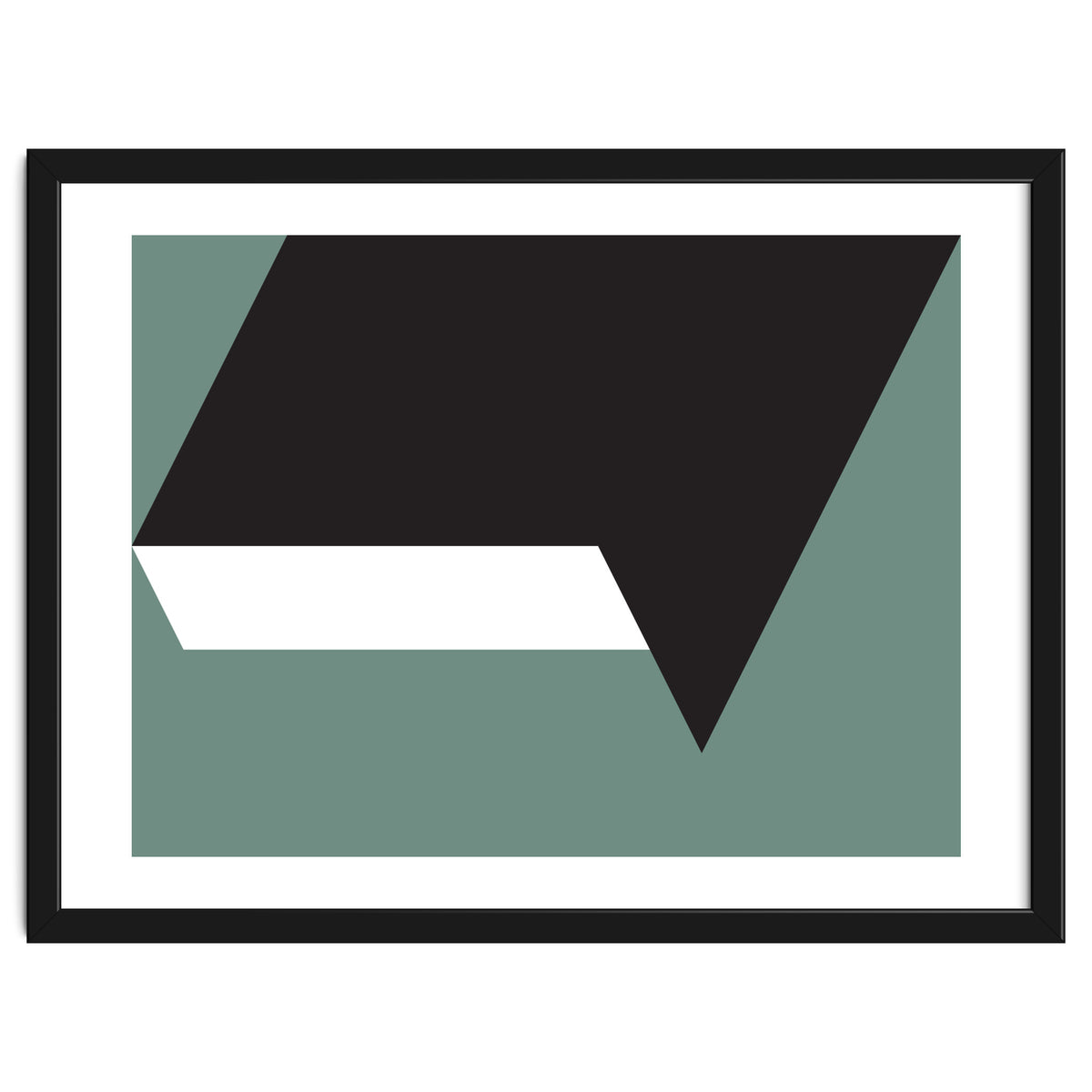 Geometric Shapes No. 85 - black, white & grey