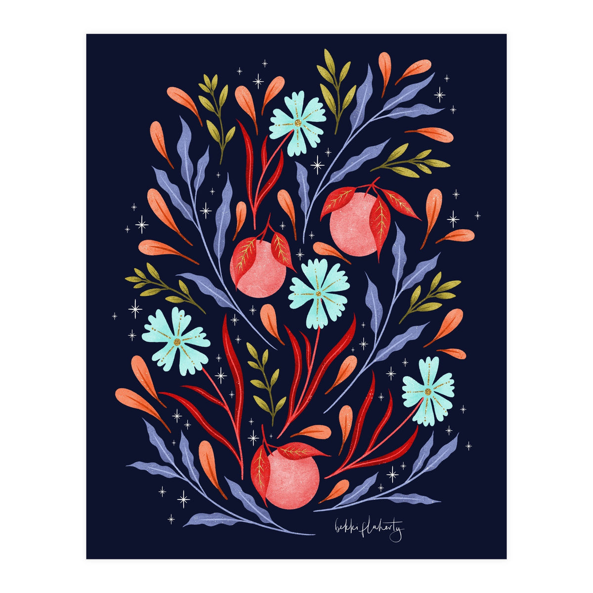 Wild Flowers and Oranges (Print Only)