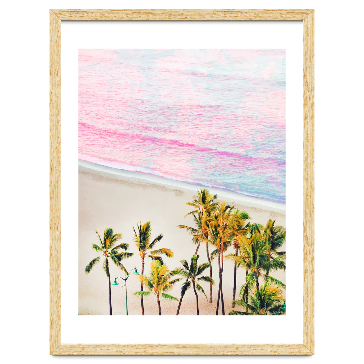 Pink Ocean | Dreamy Scenic Tropical Beach Travel | Blush Nature Sea Beach Coconut Trees