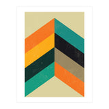 Mid Century Chevron Retro Pop Art (Print Only) thumbnail