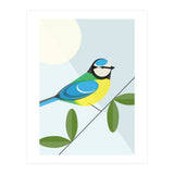 Mid Century Geometric Blue Tit (Print Only) thumbnail