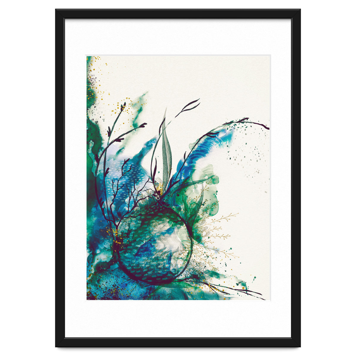 Abstract Sea Watercolour