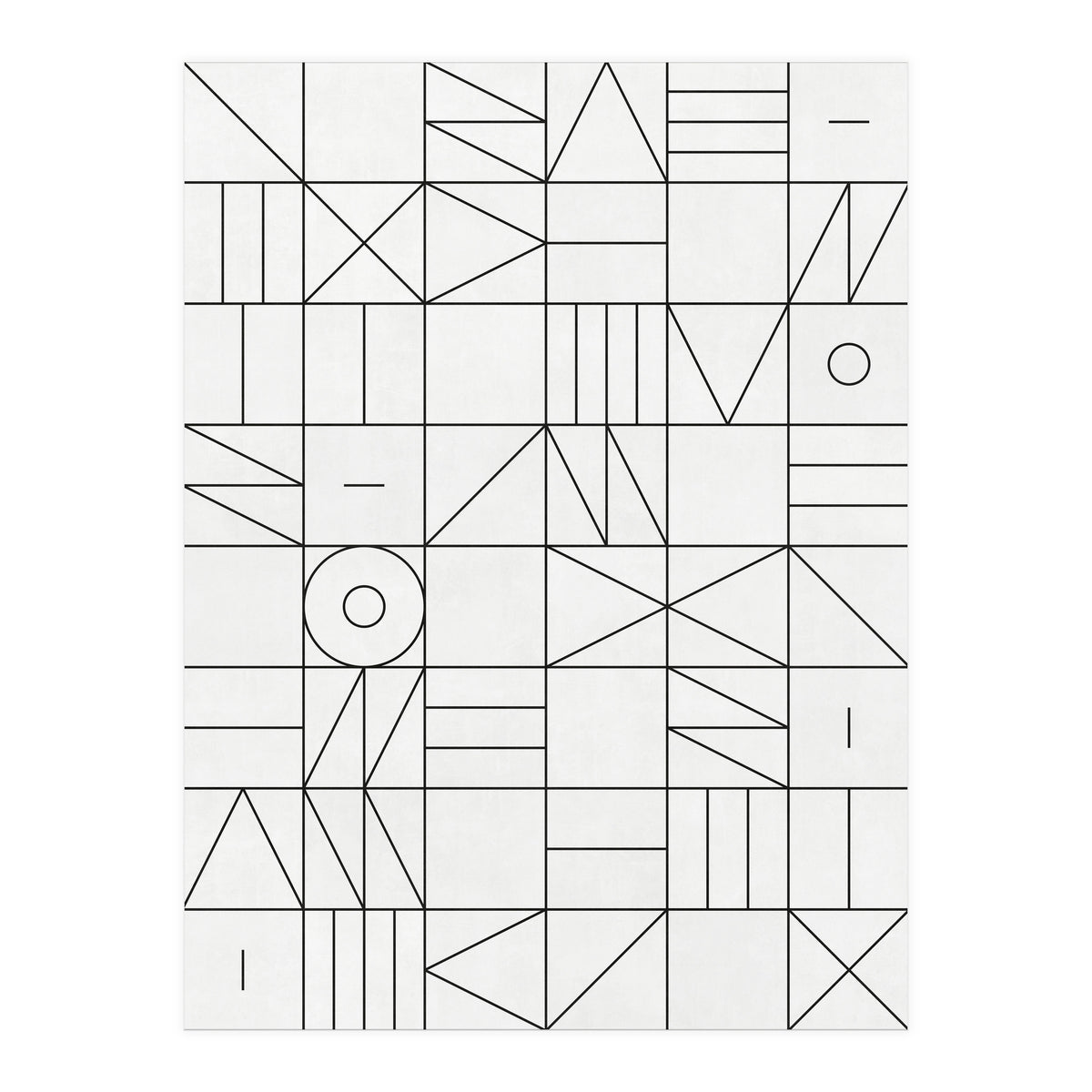 My Favorite Geometric Patterns No.1 - White (Print Only)