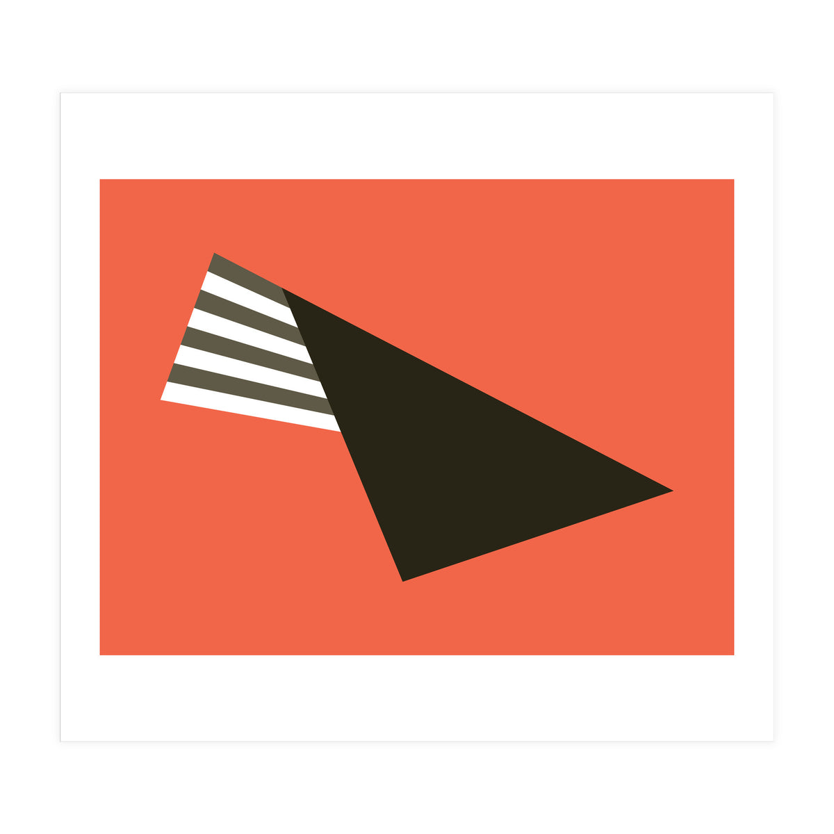 Geometric Shapes No. 75 - pink & stripes (Print Only)