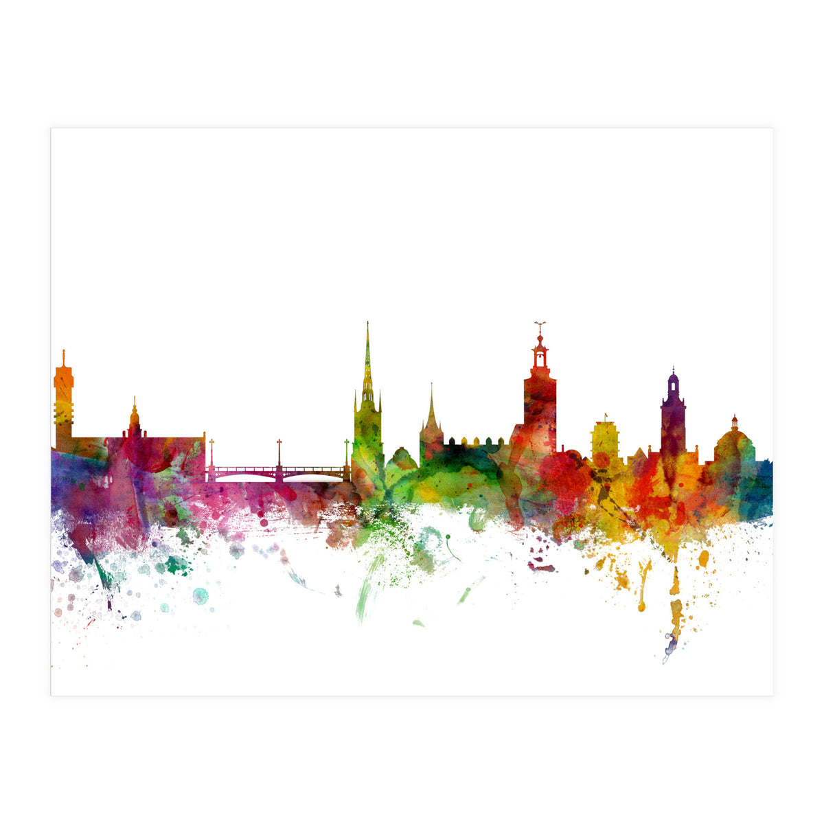 Stockholm Sweden Skyline (Print Only)
