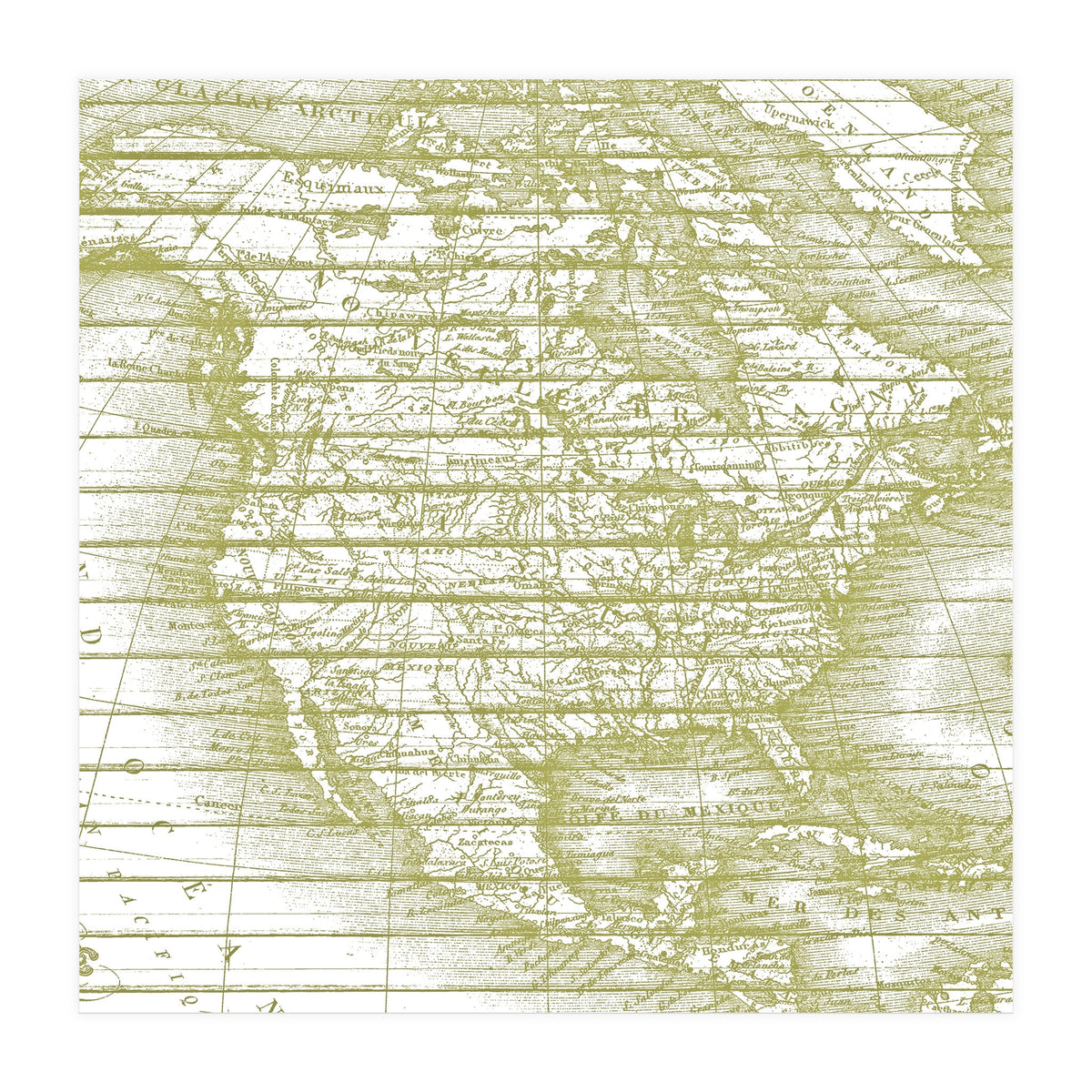 Vintage America`s Map  (Print Only)