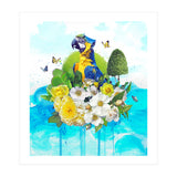 Floral Parrot  (Print Only) thumbnail
