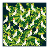 Cute cockatoo and tropical leaves (Print Only) thumbnail