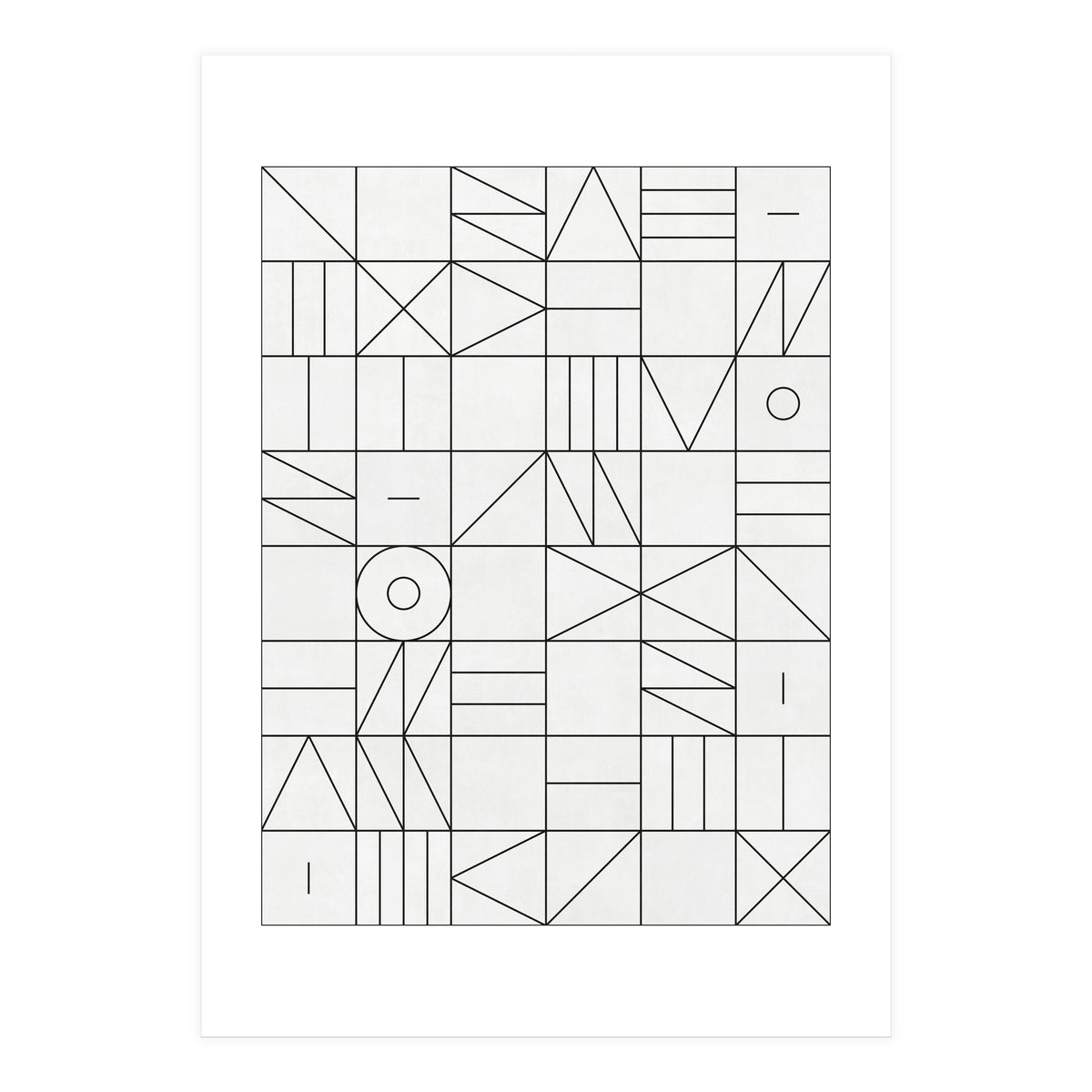My Favorite Geometric Patterns No.1 - White (Print Only)