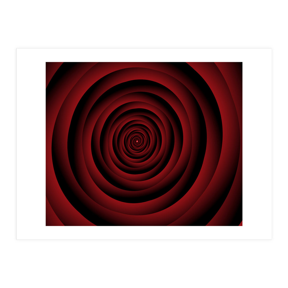 Abstract Concentric Spiral Circles (Print Only)
