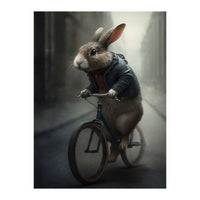 Rabbit Riding a Bicycle (Print Only)