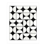 Mid-Century Modern Pattern No.2 - Black and White Concrete (Print Only) thumbnail