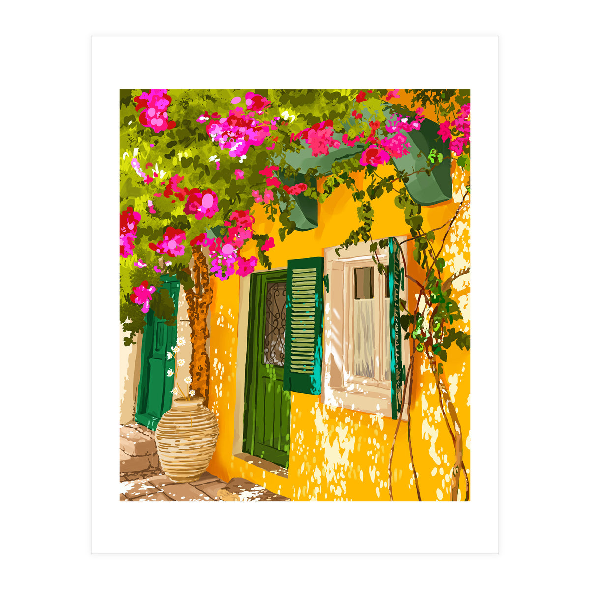 Living in the Sunshine. Always. | Summer Exotic Travel Architecture | Italy Sicily Boho Buildings (Print Only)