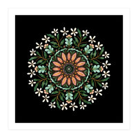 Floral Mandala | Black (Print Only)