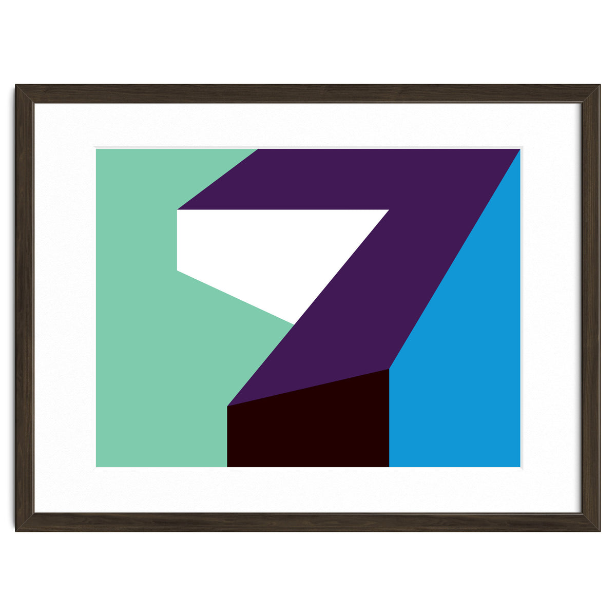 Geometric Shapes No. 60 - purple, mint & purple