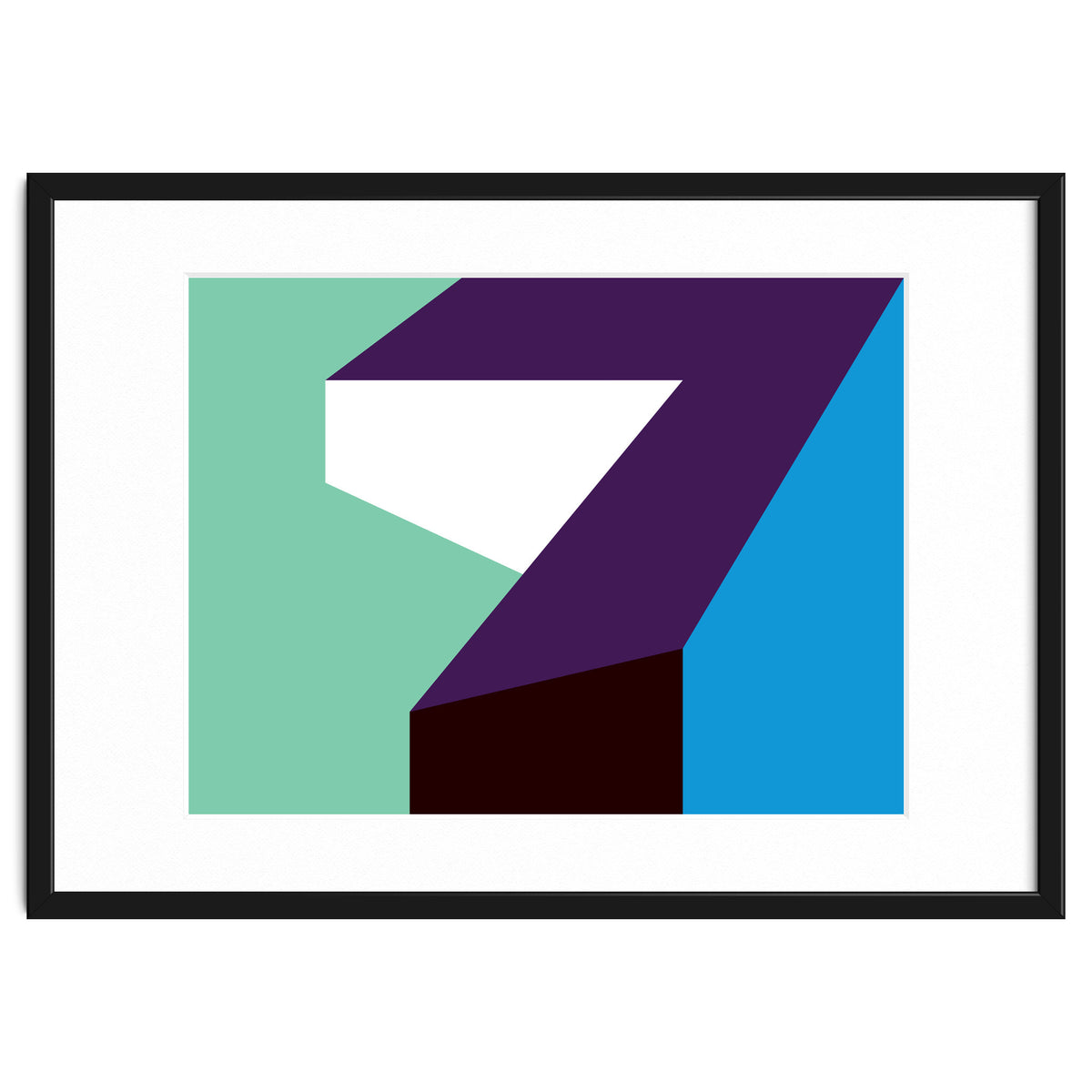 Geometric Shapes No. 60 - purple, mint & purple