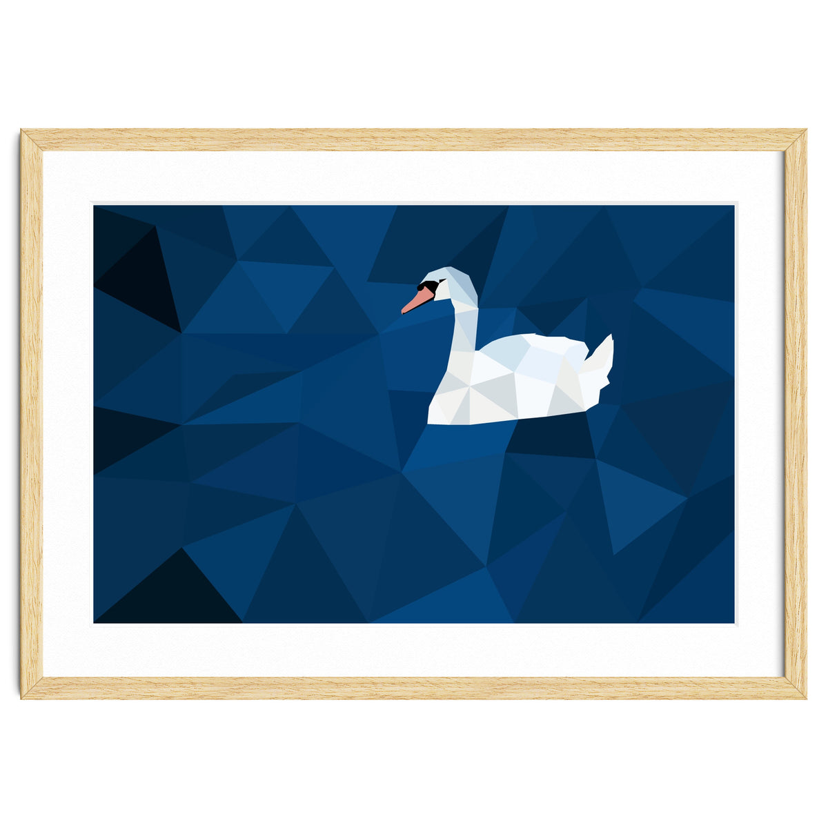 Swan In Water Artwork