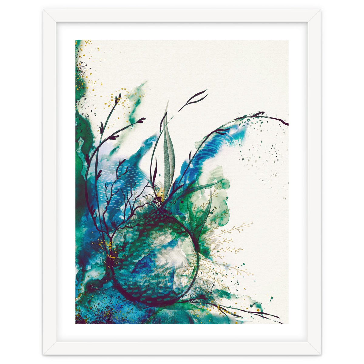 Abstract Sea Watercolour