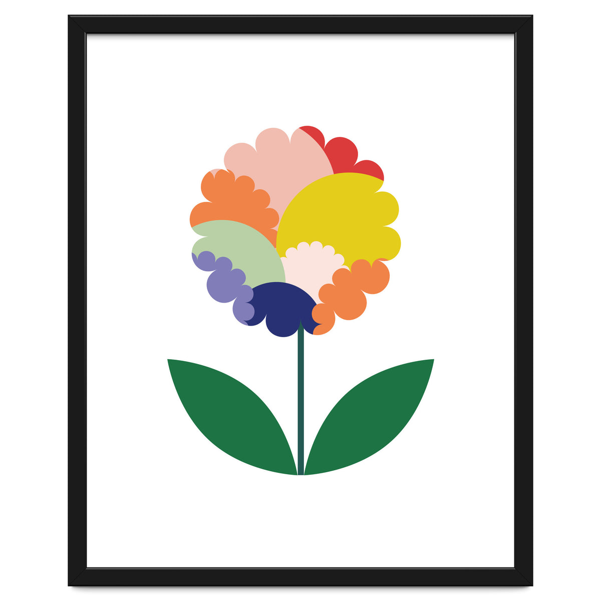 happy colorful flower