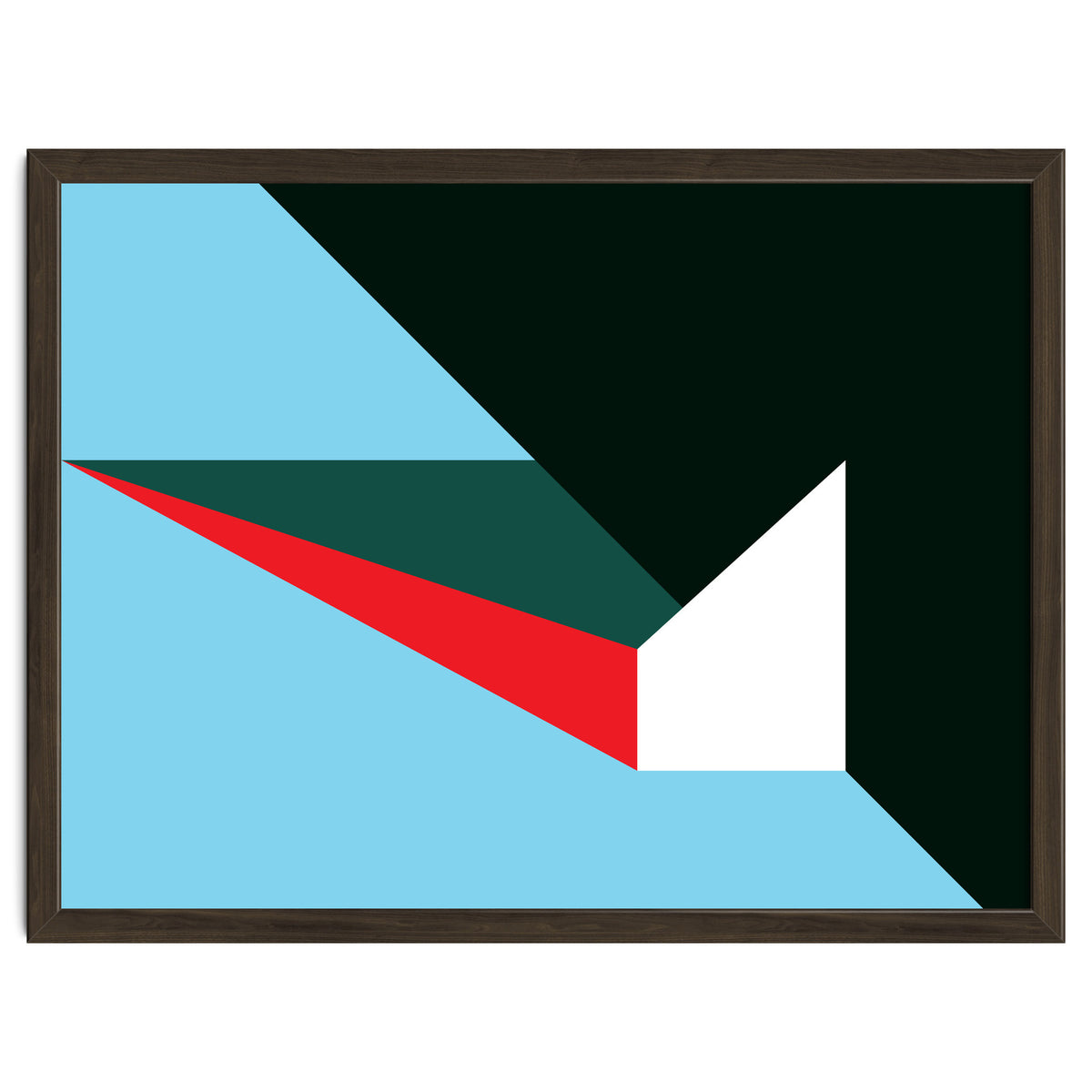 Geometric Shapes No. 45 - red, blue, green & black