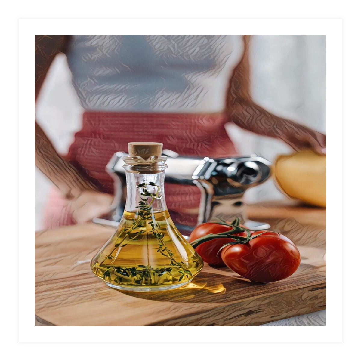 Olive oil and tomatoes (Print Only)