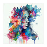 Watercolor Tropical Woman #10 (Print Only) thumbnail