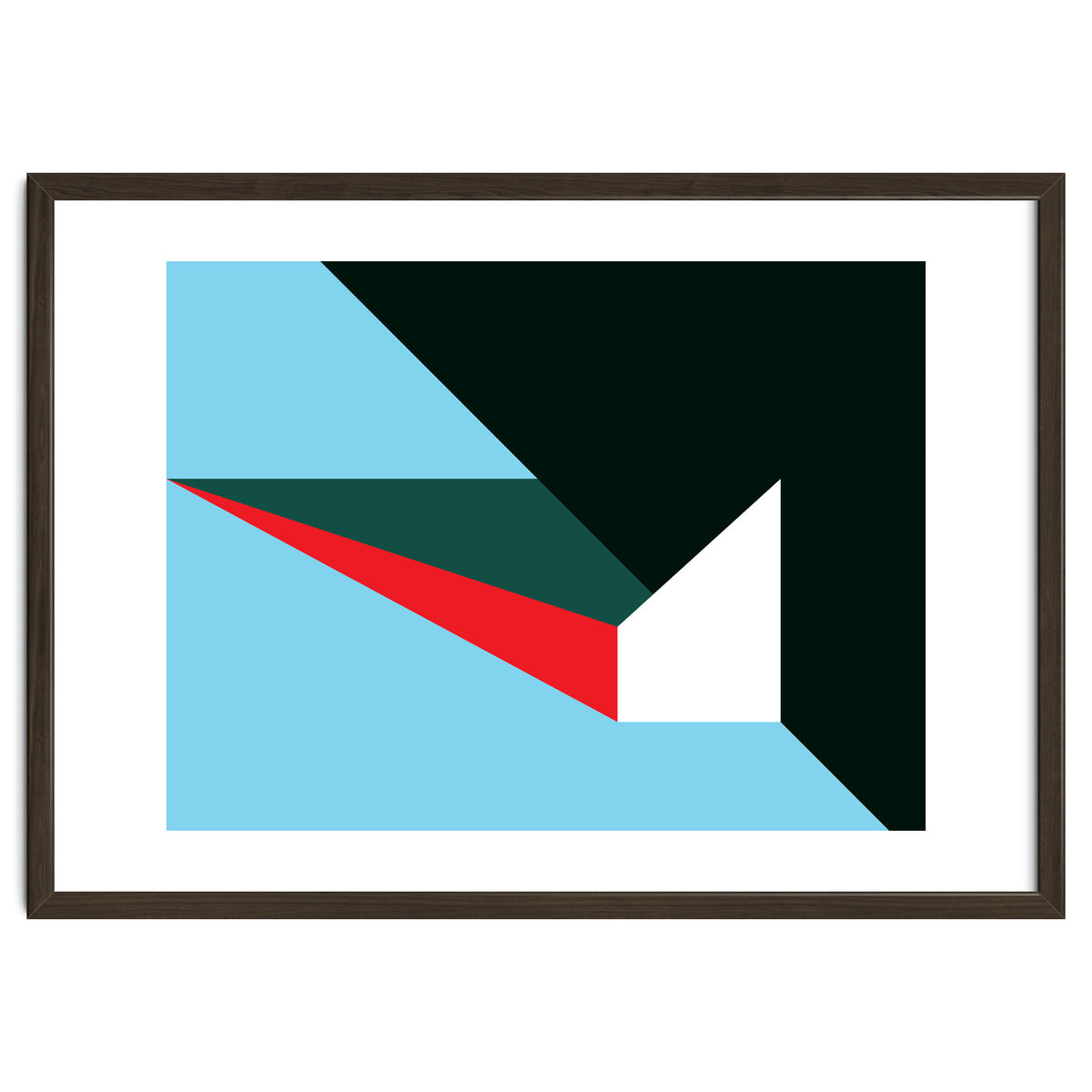 Geometric Shapes No. 45 - red, blue, green & black