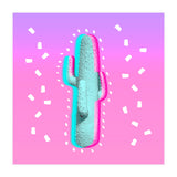 Modern 3 D Color Channel Cactus Photography Pink Purple Gradient 90's Pattern (Print Only) thumbnail
