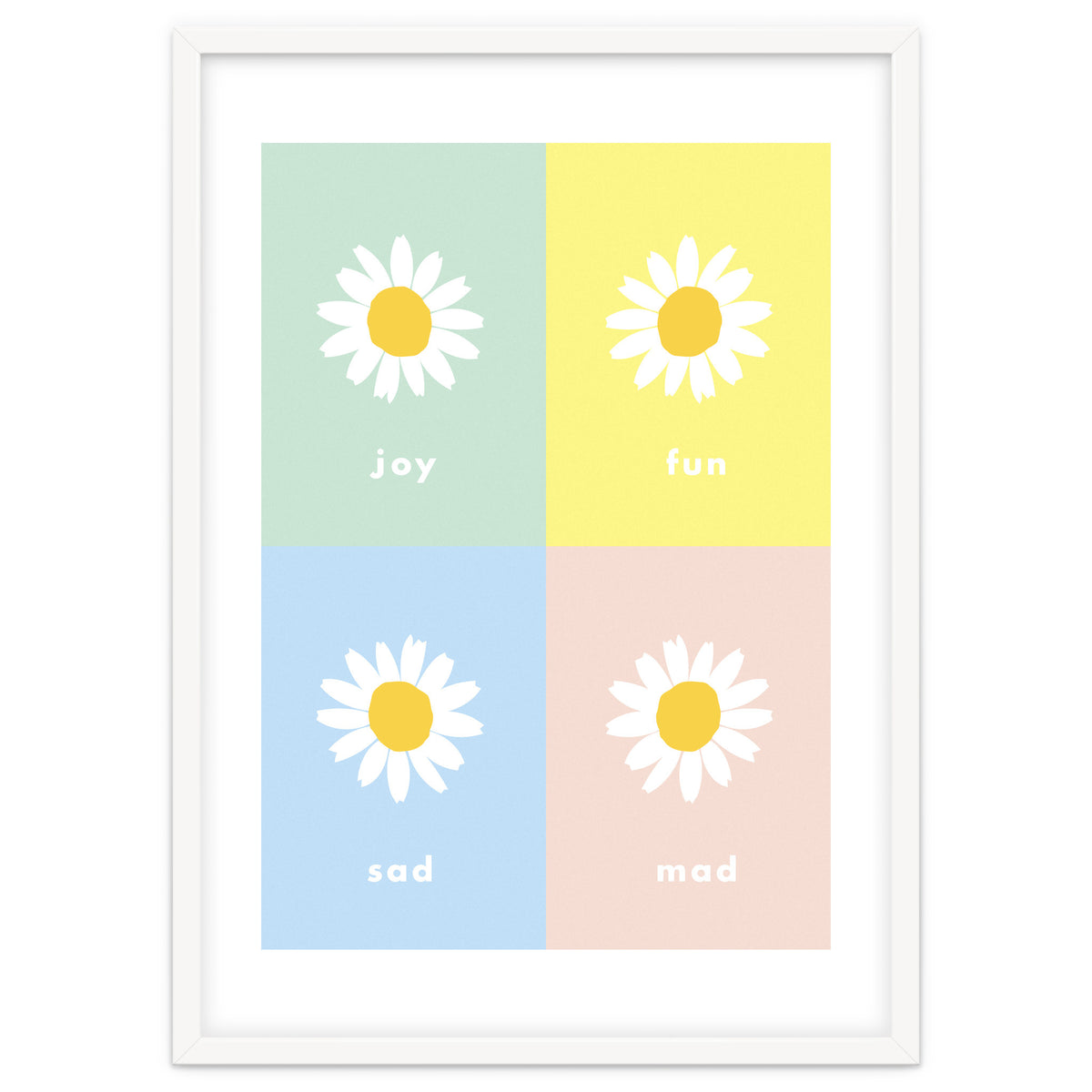 emotions - colorful - pop flower - joy - mad- sad - fun