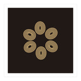 Golden floral lines | abstract minimal (Print Only) thumbnail