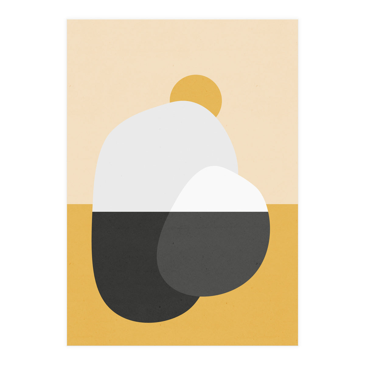 Abstract Boulders - Golden Desert (Print Only)