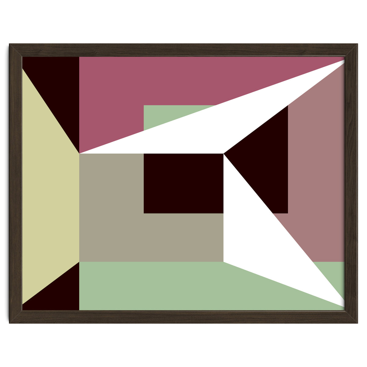 Geometric Shapes No. 26 - green & purple